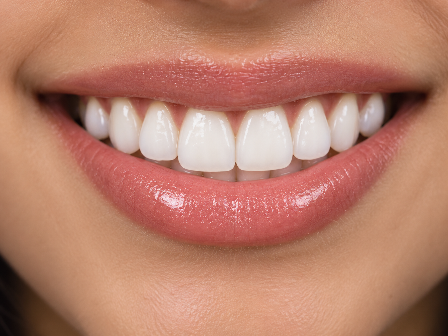 Perfect smile after dental veneers treatment
